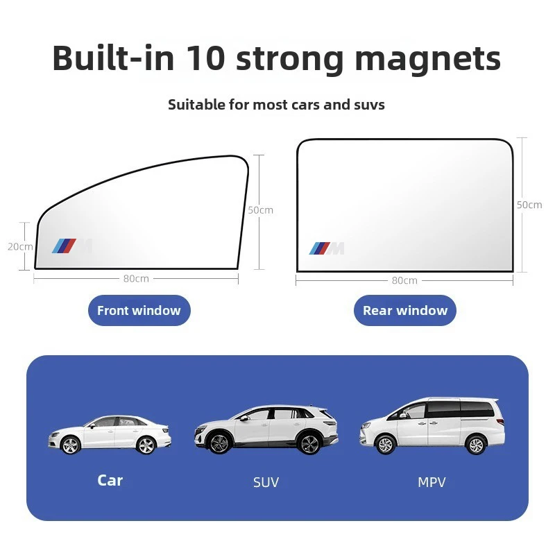 BMW M3 M4 M5 M6 F20 F30 G20 F31 F34 F10 G30 F11 X3 F25 X4 I3 1 3 5 시리즈용 차량 측면 창문 차양 커튼