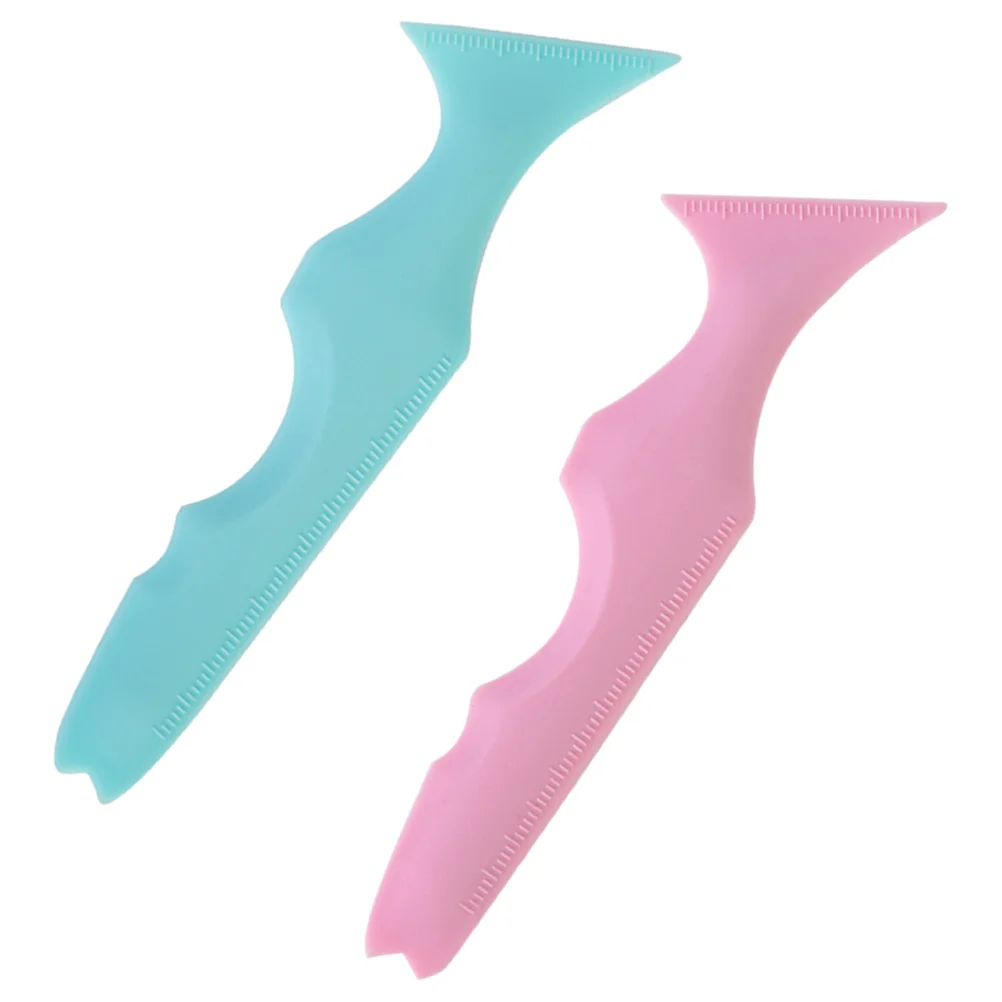 Plantilla de posicionamiento de maquillaje Universal, mango ergonómico, ayuda para delineador de ojos, herramienta de dibujo de diseño de ojos y labios simétricos rápidos, 2 uds.