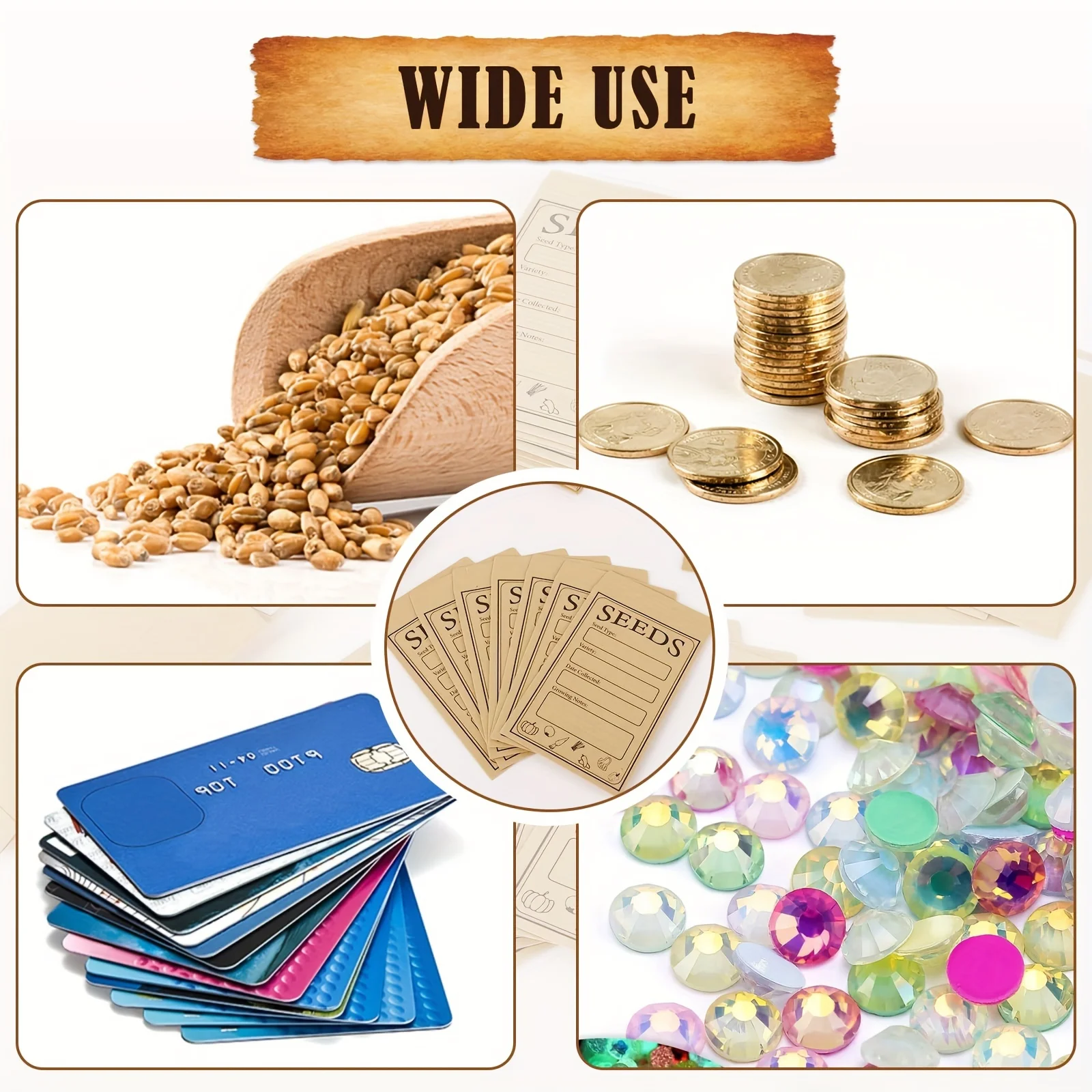 50/100 ชิ้นเมล็ดซอง, Resealable Self-Sealing Seed ซอง, 3.15x4.72 นิ้ว, ดอกไม้, สวน Seed Storer