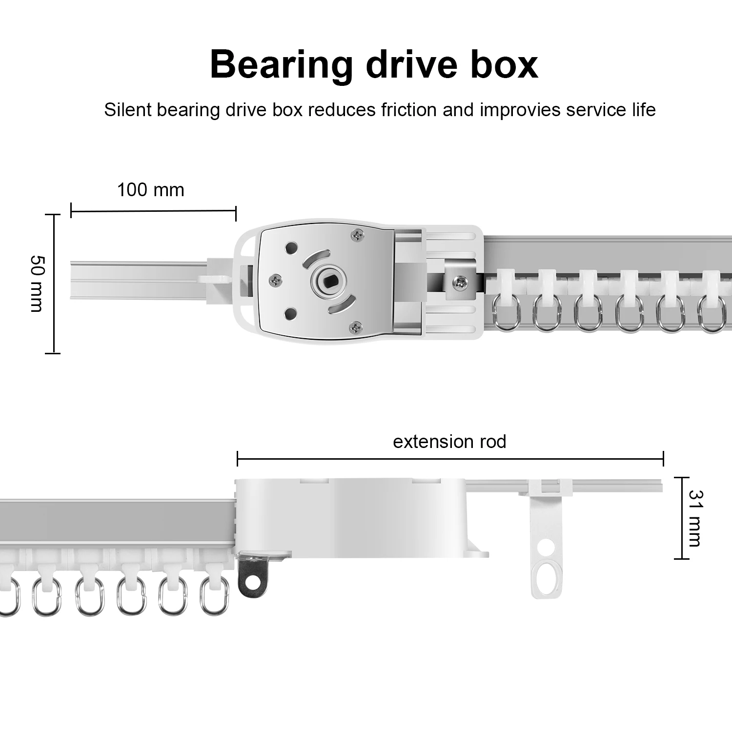 Imagem -06 - Maihua Elétrico Cortina Faixa Rod Cornice Ferroviário para Casa Inteligente Escalável Tuya Wi-fi Sistema de Controle Automático Cortina