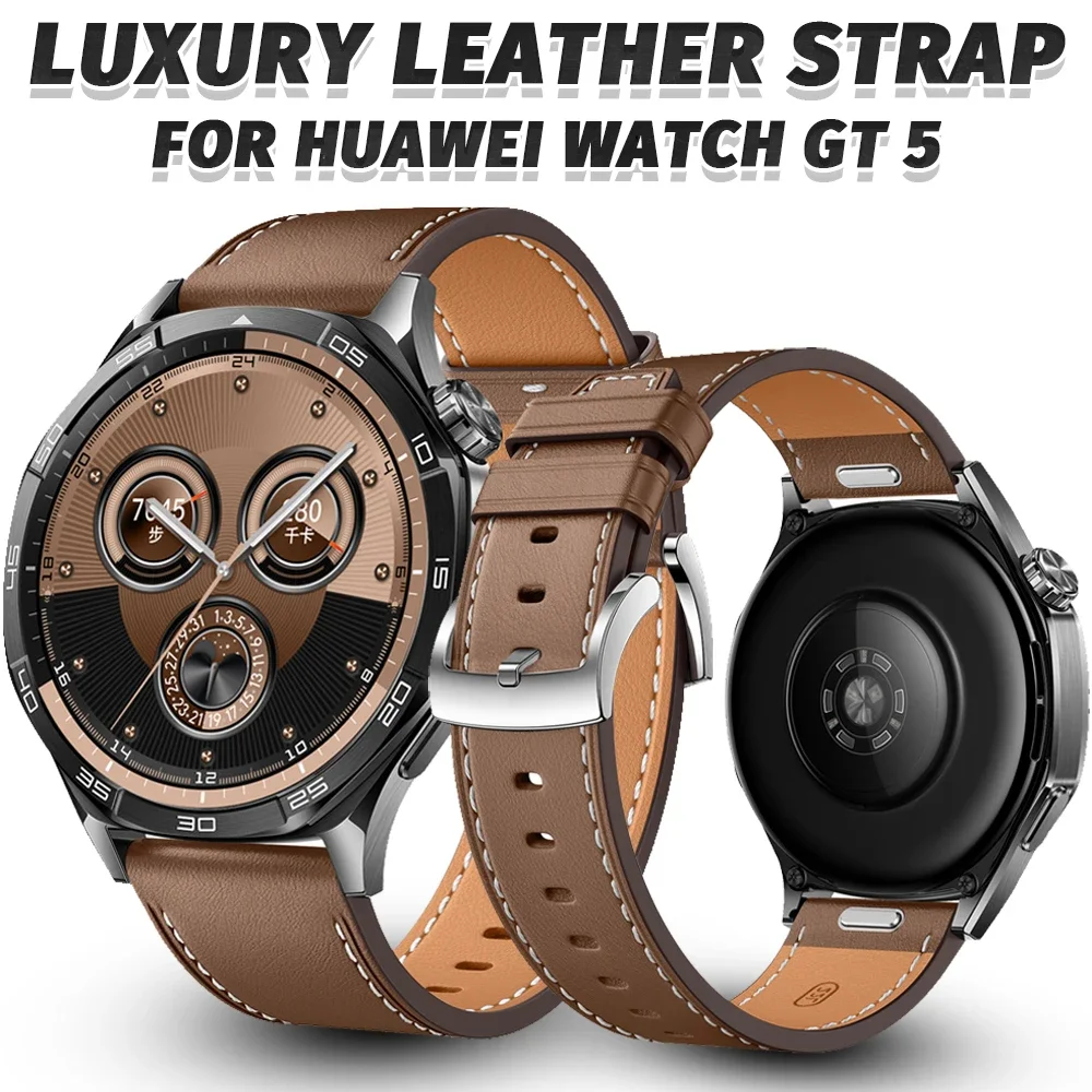 

Leather 22mm Watch Strap for Huawei Watch GT 5/4 46mm Smart Bracelet Replacement for HUAWEI GT5/4/3 46MM Wristband Accessories