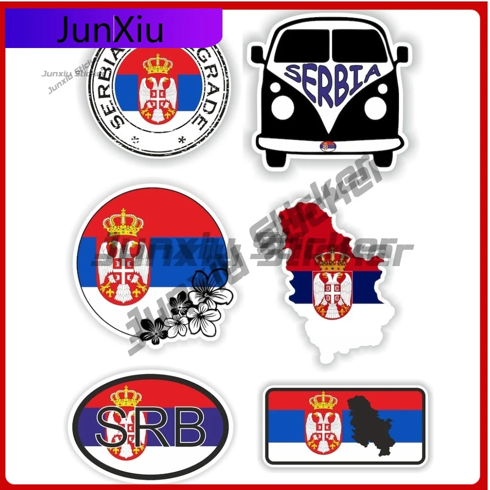 

Serbia Flag National Emblem Sticker Custom Decals Camper Van Bicycle Decals Jdm Suv Motorcycle Outdoor Camping Sticker Car Decor