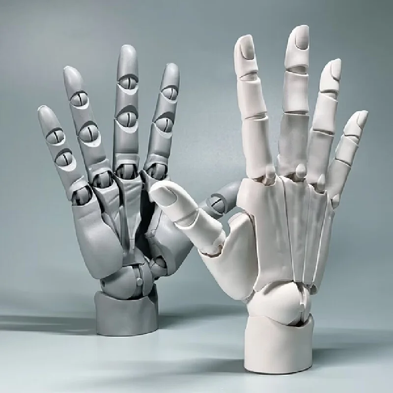 

Can Move 1:1 Hand Model Finger Joint Bionic Hand Animation Painting Plain Body Art Teaching Model Metal Skeleton Hand Decoration