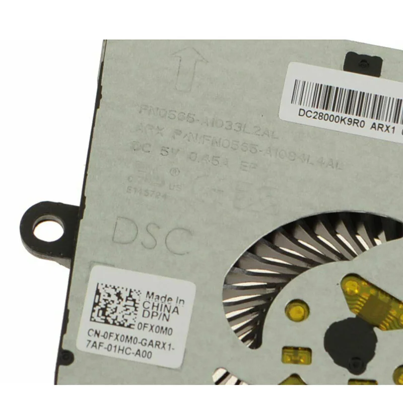 For Dell Latitude 3590 E3590 fan P75F 15-5575 0FX0M0 FX0M0