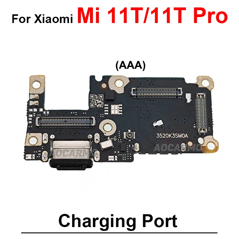 샤오미 11T 미 11T 프로용 USB 충전 도크 충전기 포트 연결 메인 보드, 플렉스 케이블 수리 교체 부품, 1 개