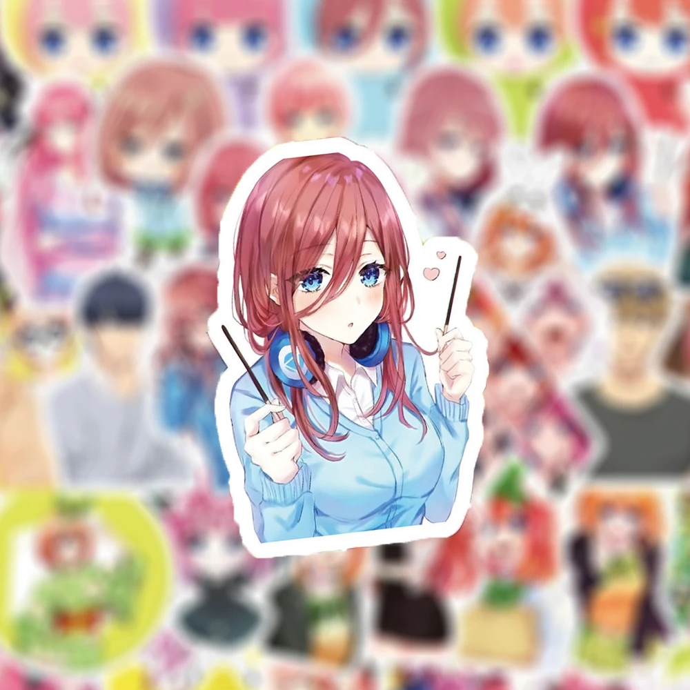 10/30/50pcs Anime The Quintessential Quintuplets Stickers Cute Nakano Miku Itsuki Cartoon Decals Notebook Phone Guitar Sticker