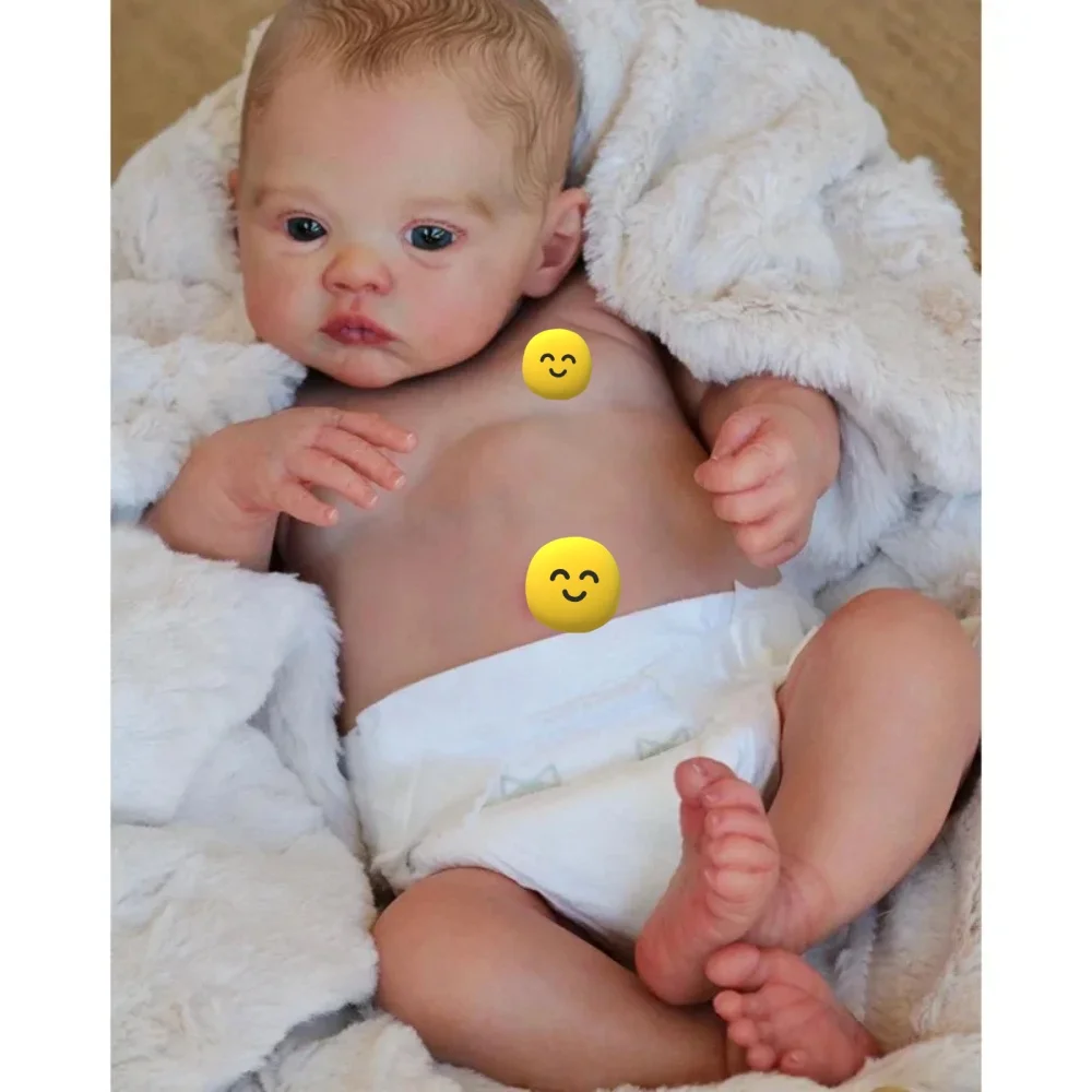 

Risbecko 18-дюймовая реалистичная кукла реборн - 45 см, ручная работа Reborn Preemie Baby, игрушечная фигурка для новорожденных, подарок, куклы для девочек