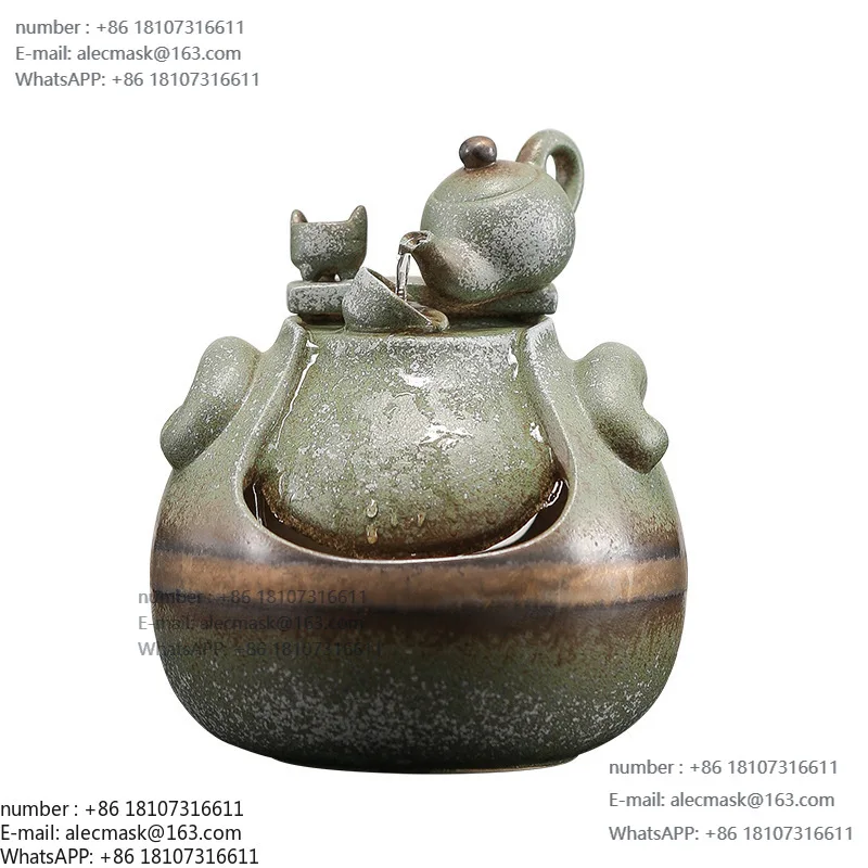 

Water living room tea table office desktop water feature fountain lucky decoration housewarming