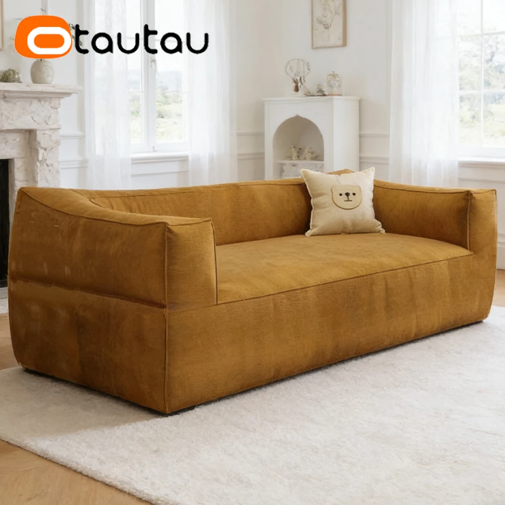OTAUTAU 1-2-seat Soft Corduroy Bean Bag Cover Armchair Pouf SF446【No Filler Inside! You Need To Buy Filler By Yourself !】