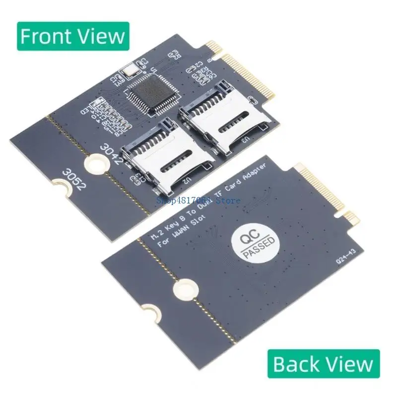 

T3LB Easy Upgrades M.2 B to Two Card Reader Adapter for Multiple Use