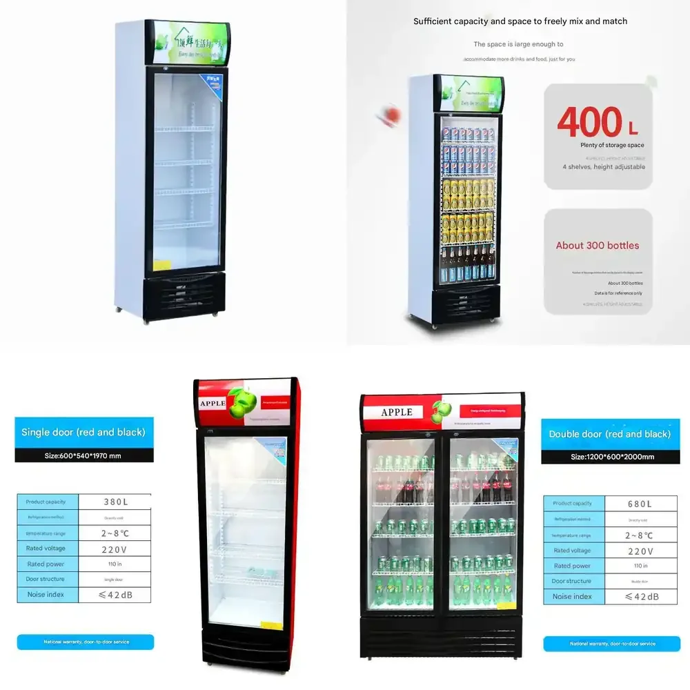 

Hot（2026）Commercial Vertical Refrigerated Display Cabinet Fresh-Keeper Beverage Cabinet Equipment