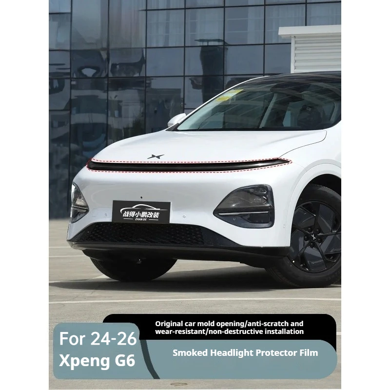 Fit For XPeng G6 Headlight Taillight Tint Film Blackout Protective Film Smoke Color Changing Lamp Cover Modification Accessories