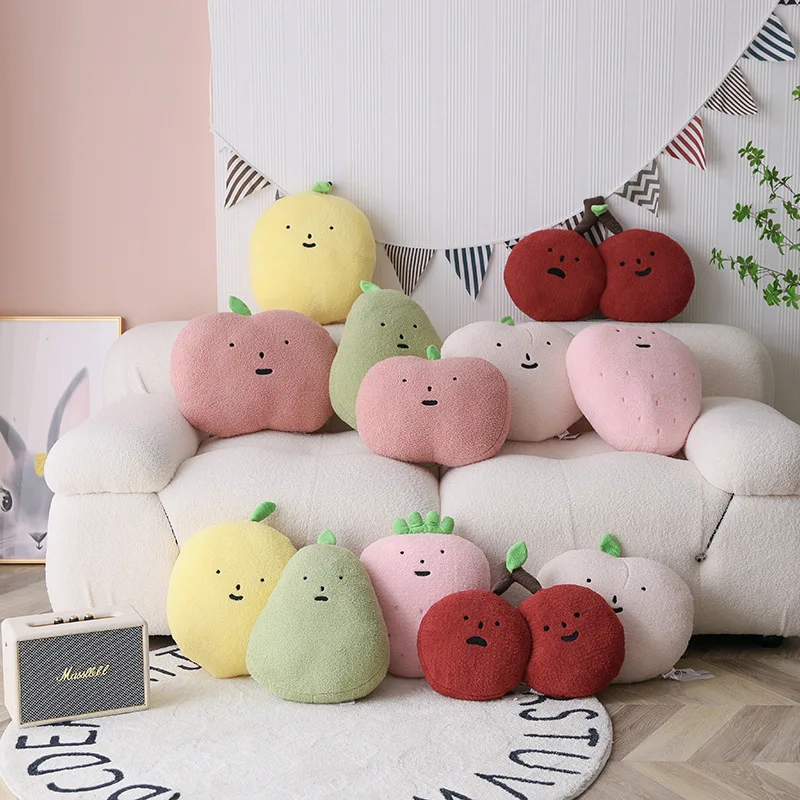 

Новинка! Декоративная подушка-обнимашка Cherry Lemon Emotion с милым чехлом, наполненная ПП-хлопком, для дома.