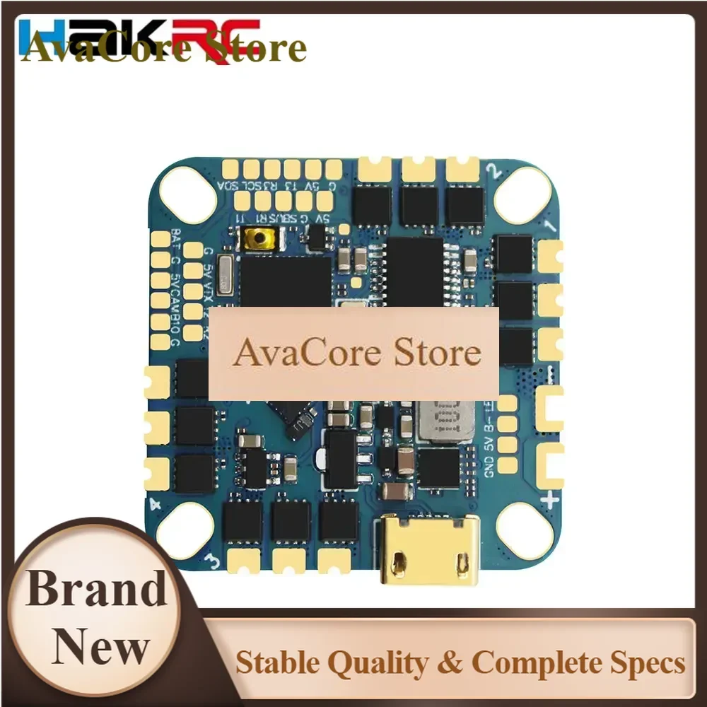 AvaCoreHAKRC F4126 Flight Controller: F411+ICM42688, BLHeli_S 20A/35A ESC, 8-Layer PCB, OSD/Baro/Curr Sensor 2-6S For FPV Drone