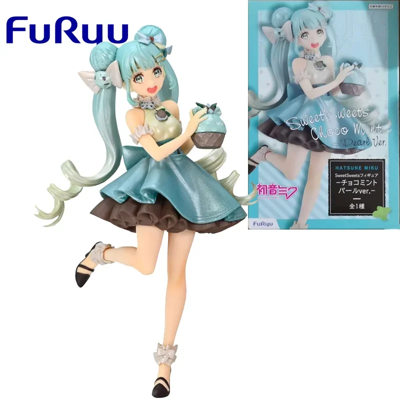 FuRyu Original SweetSweets Hatsune Miku Series Figure Chocolate MInt Deare Ver. Anime Action Toys for Girls Kids Birthday Gifts