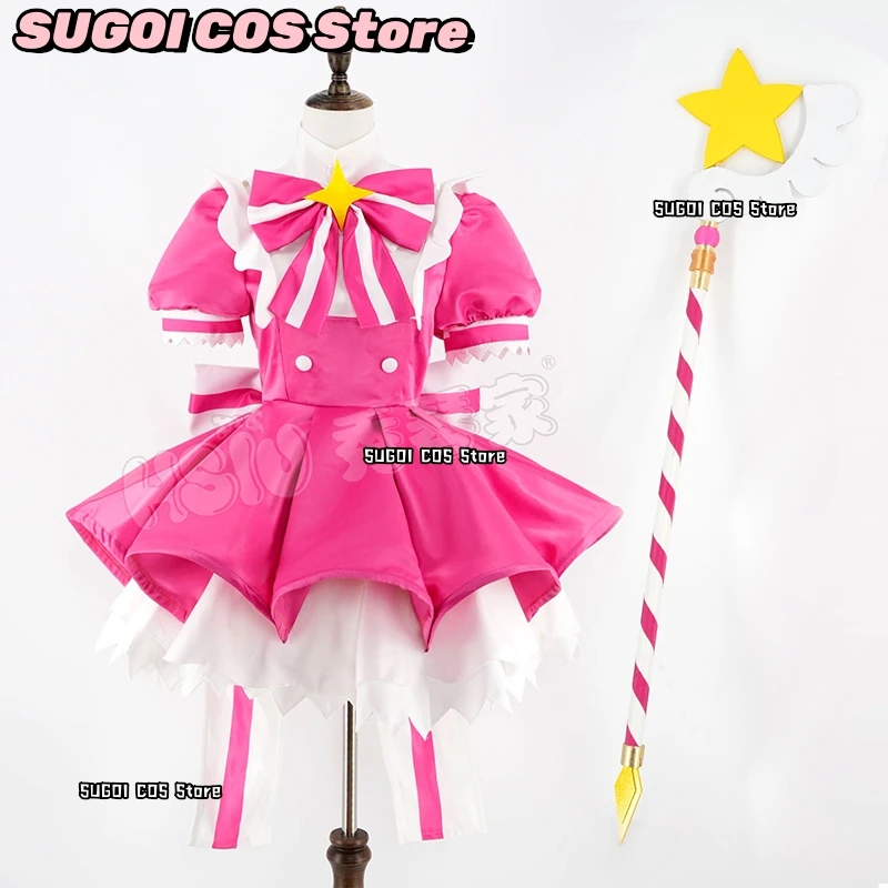 {SUGOI COS} Projeto SEKAI Mikuku Cosplay Reencarnação Instantânea Traje Peruca Segurando Adereços Uniforme Anime Roleplay Lolita Disfarce