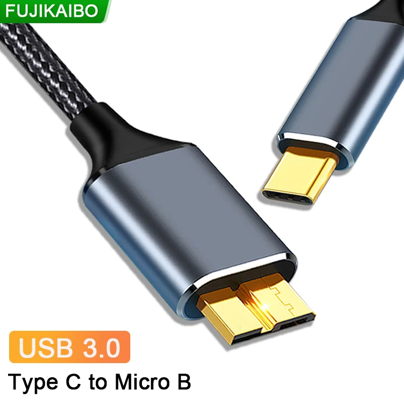 

USB C to Micro B Cable 3.0 Type C 5Gbps Data Connector Adapter For MacBook Laptop Smartphone Hard Drive Type C Camera Disk Cord