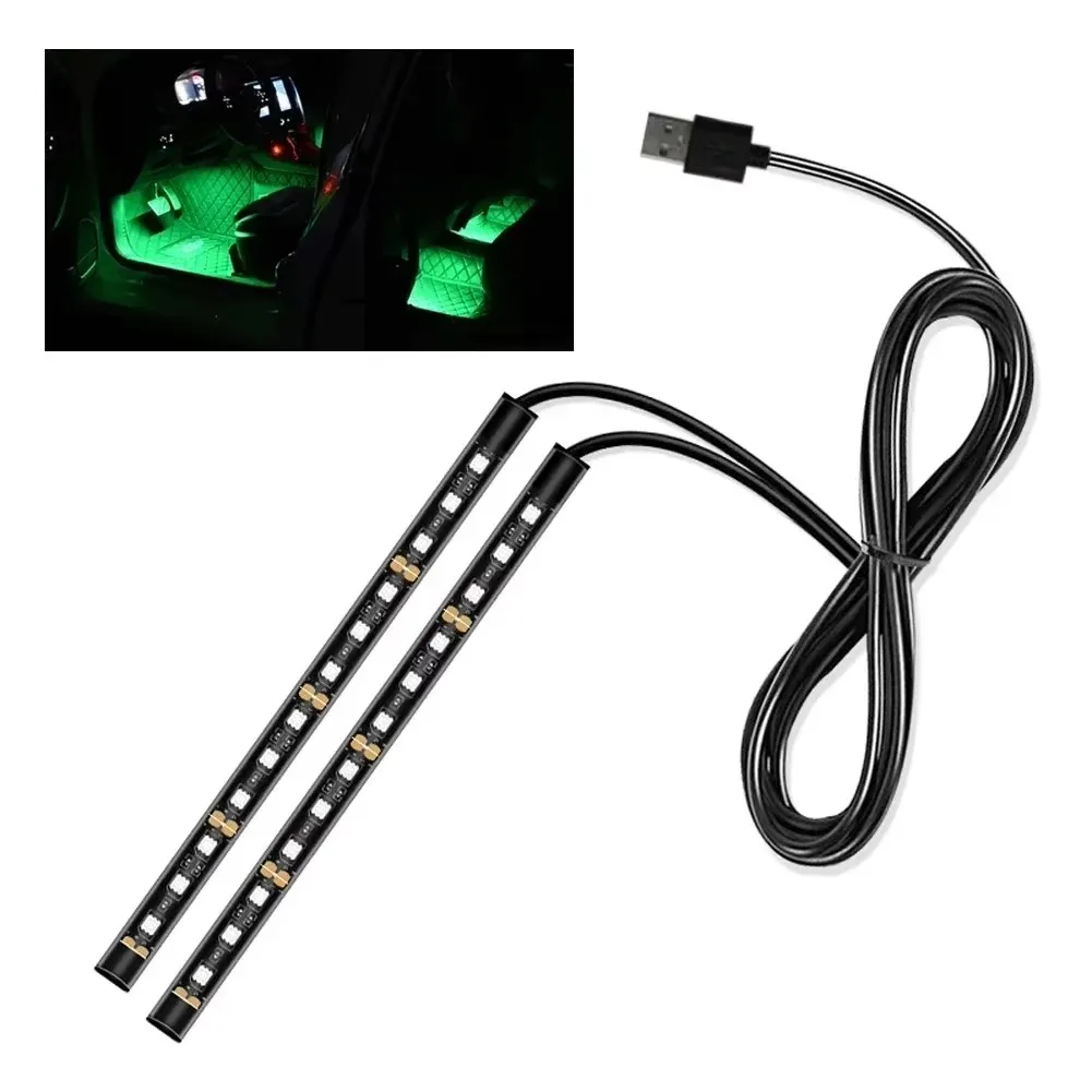 Car Interior Trim Lighting 1.3 Meters * 2 Car LED Foot Light For Car Dashboard Lighting Car Interior Ambiance For Car Interior