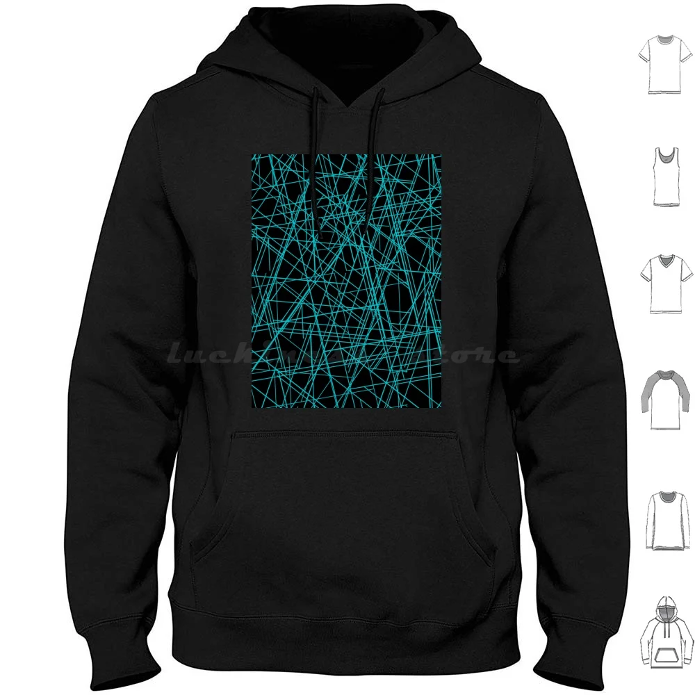 Trace Geometry | Interlaced Lines Hoodie cotton Long Sleeve Geometry Dash Geometry Dash Line Shapes Shapes Geometric