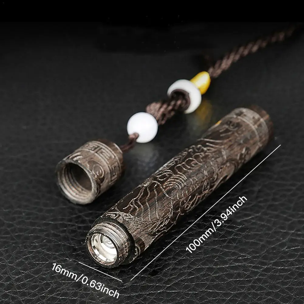 Creative Carving Sandalwood Electronic Lighter Portable USB Rechargeable Lighter Vintage Wooden Blowing Ignited Mens Gadget Cool