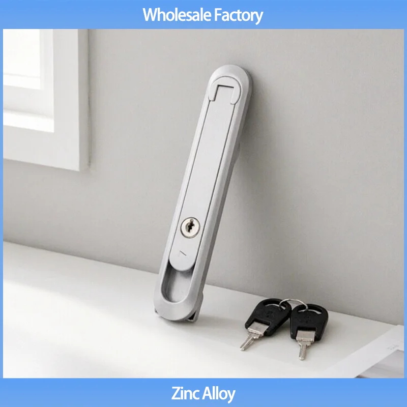 Industrial Equipment New Flat Lock Network Cabinet Anti-Theft Cabinet Door Lock Rotating Special Lock Zinc Alloy