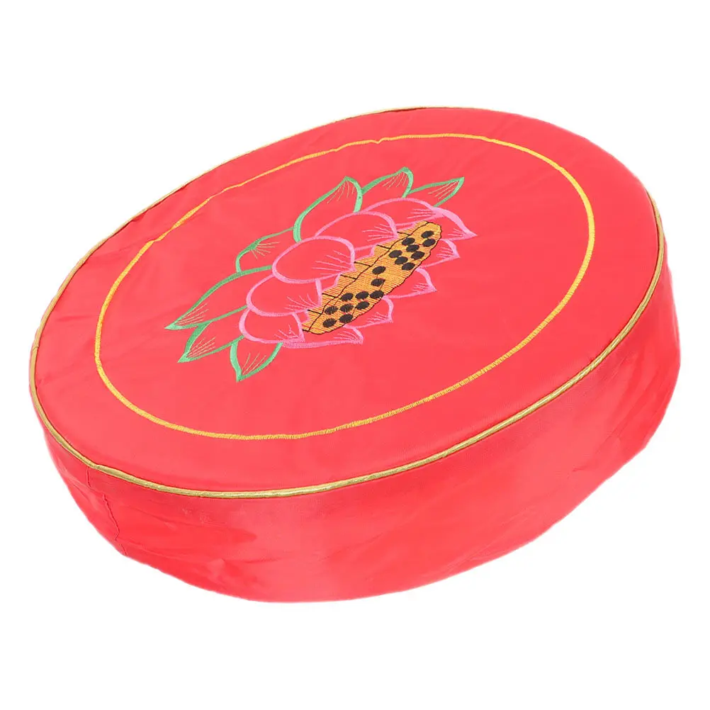 Lotus Pattern Meditation Cushion Yellow Round Floor Pillow Yoga Seat Cushion for Meditation Practice Pillow Cushions