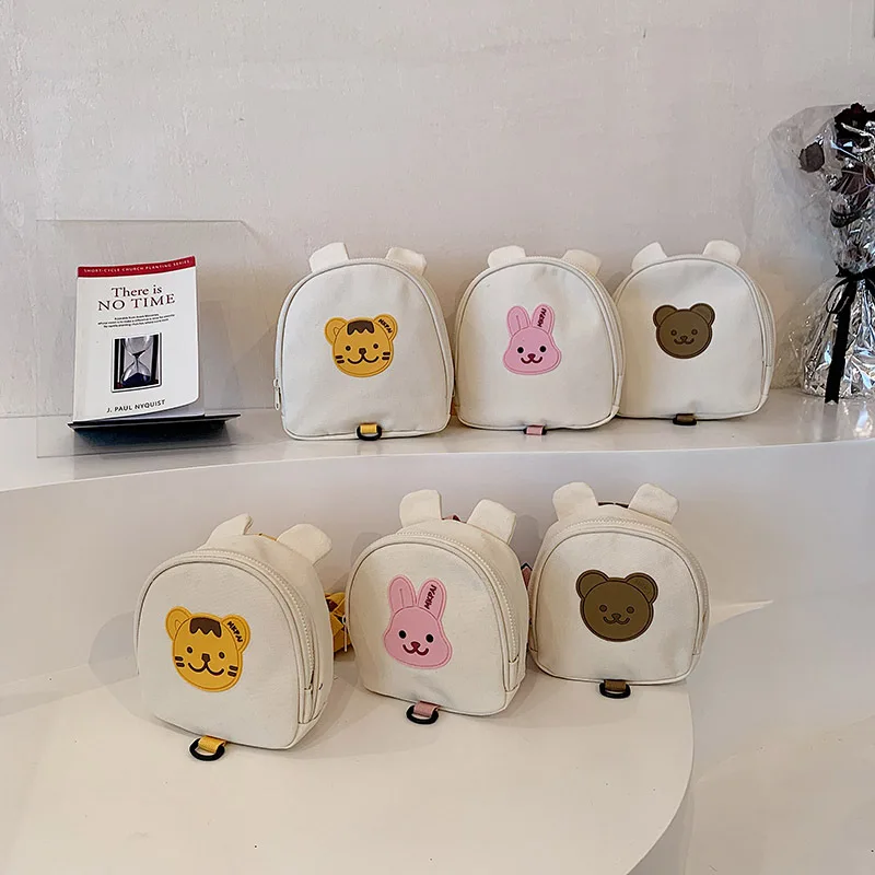 Kids Backpacks for Boy Children Cartoon Backpacks Cute Bear Backpack Baby Canvas Anti Loss Backpack Mother Kids Bags for Girl