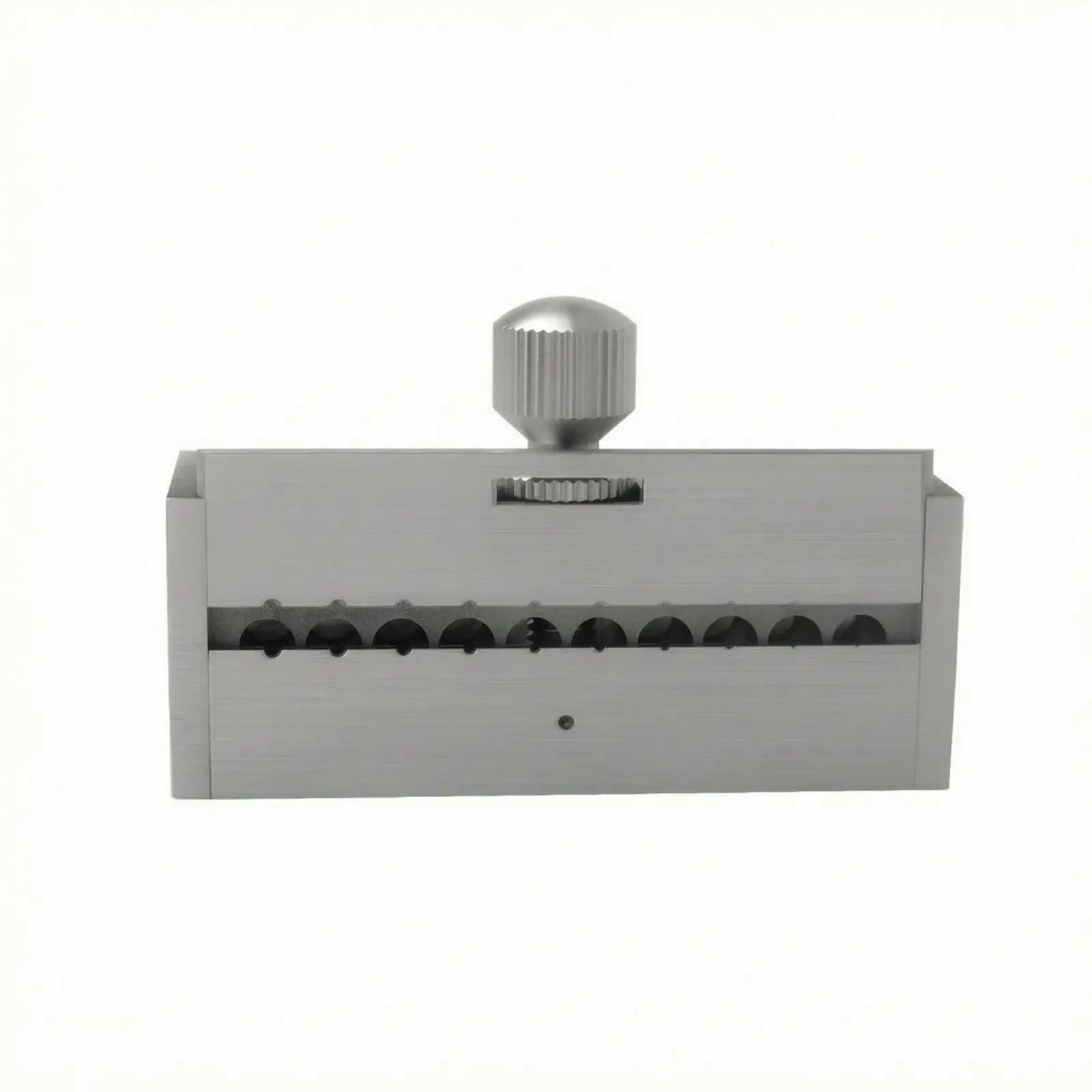 304 Stainless Steel Watch Gear Tightener for Timepiece Servicing Split Wheel Closer Tool with Rectangular Brushed Metal Body