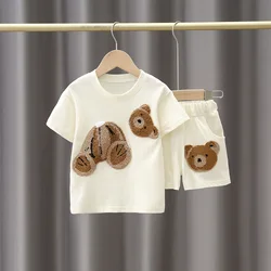 Summer Fashion Baby Girls Clothes Children Cartoon Boys T-Shirt Pants 2Pcs/Sets Toddler Casual Cotton Costume Kids Sportswear
