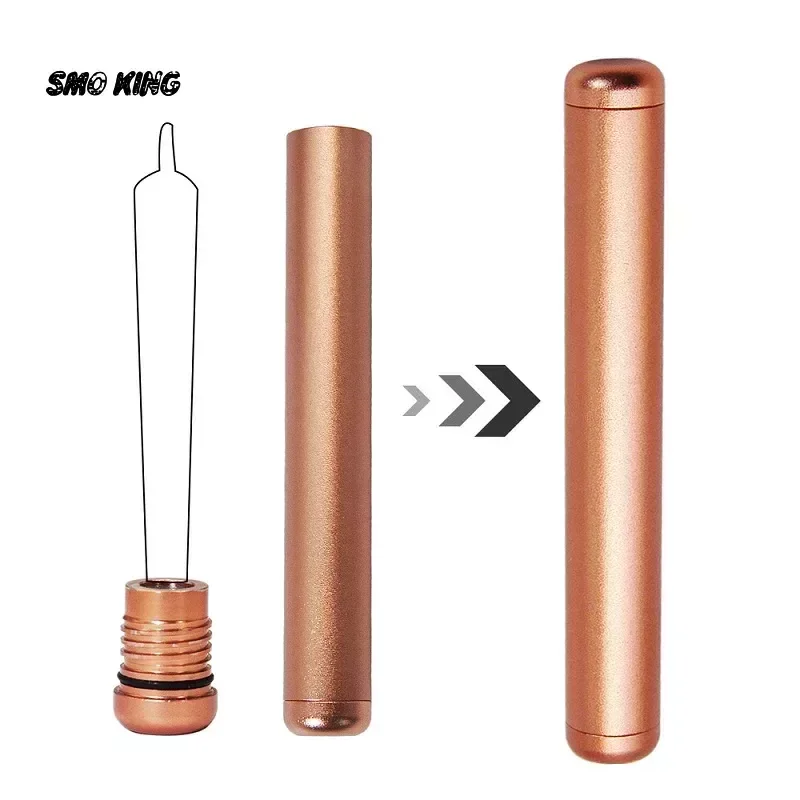 SMO Aluminum Alloy Sealed 110mm Tobacco Storage Tube Moisture-proof Anti-fall Built Cigarette Sealing Tool Smoking Accessories