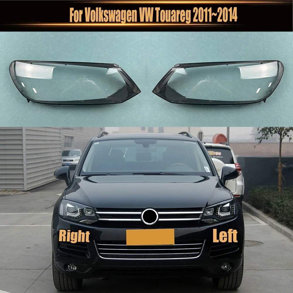 

For Volkswagen VW Touareg 2011~2014 Headlamp Cover Transparent Headlight Shell Lens Plexiglass Replace Original Lampshade