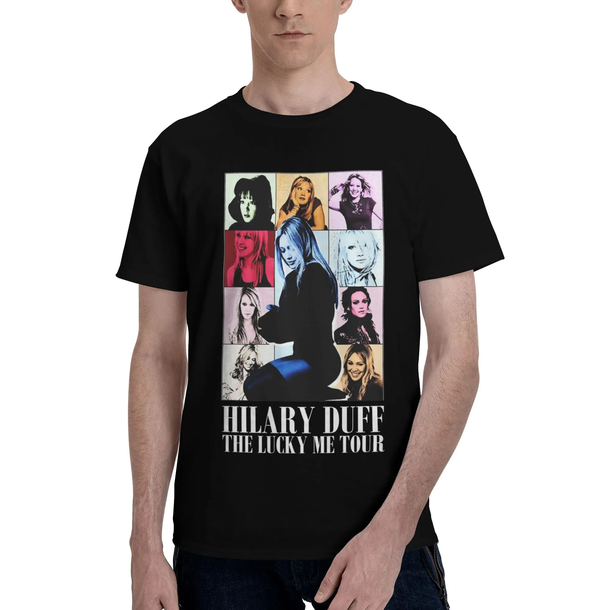 Hilary Duff Lucky Me Tour 2026 Printed T Shirts Men Women  100% Cotton  Tee Shirt Clothes