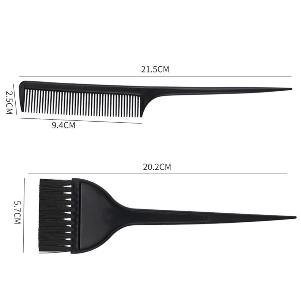 

11pcs Hair Dye Tools Set Mixing Bowl Brushes Comb Ear Caps Gloves Clips Cape Easy Salon Home Use Hair Coloring Kit