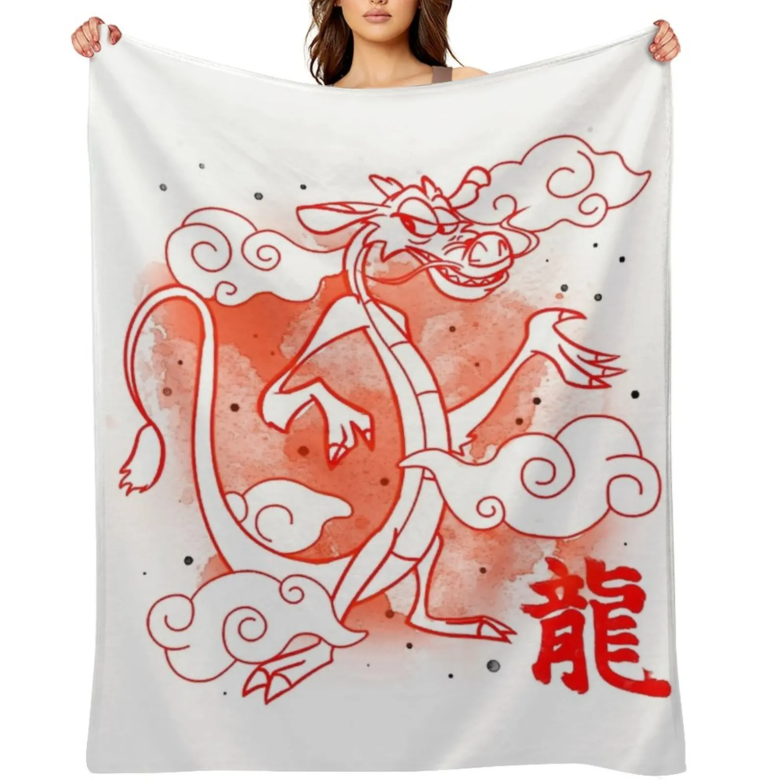 

Mushu Throw Blanket Hair Beach Plaid on the sofa for winter Blankets