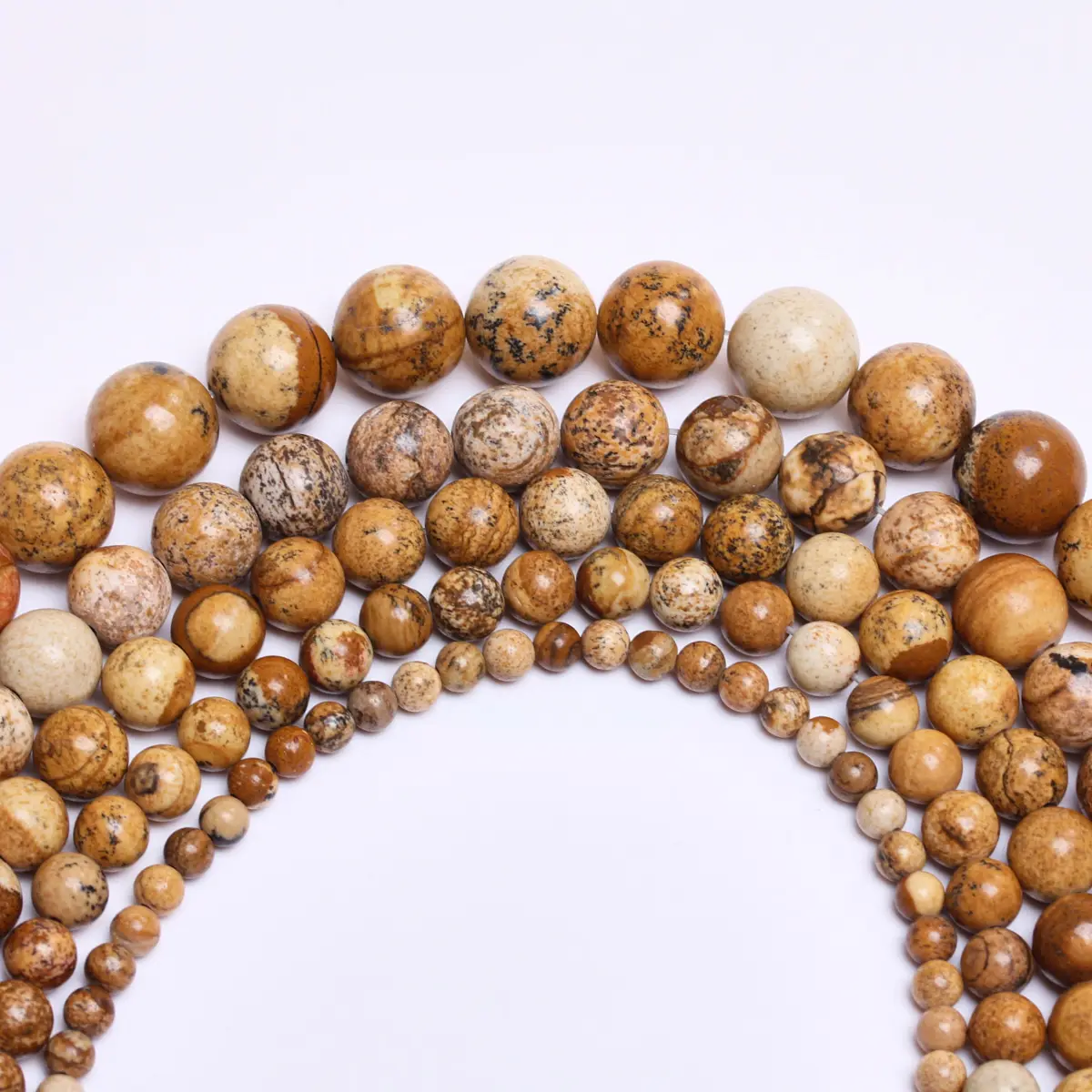 Picture Jasper Natural Stone Round Beads For Jewelry Making Loose Beads DIY Necklaces Accessories 4/6/8/10/mm