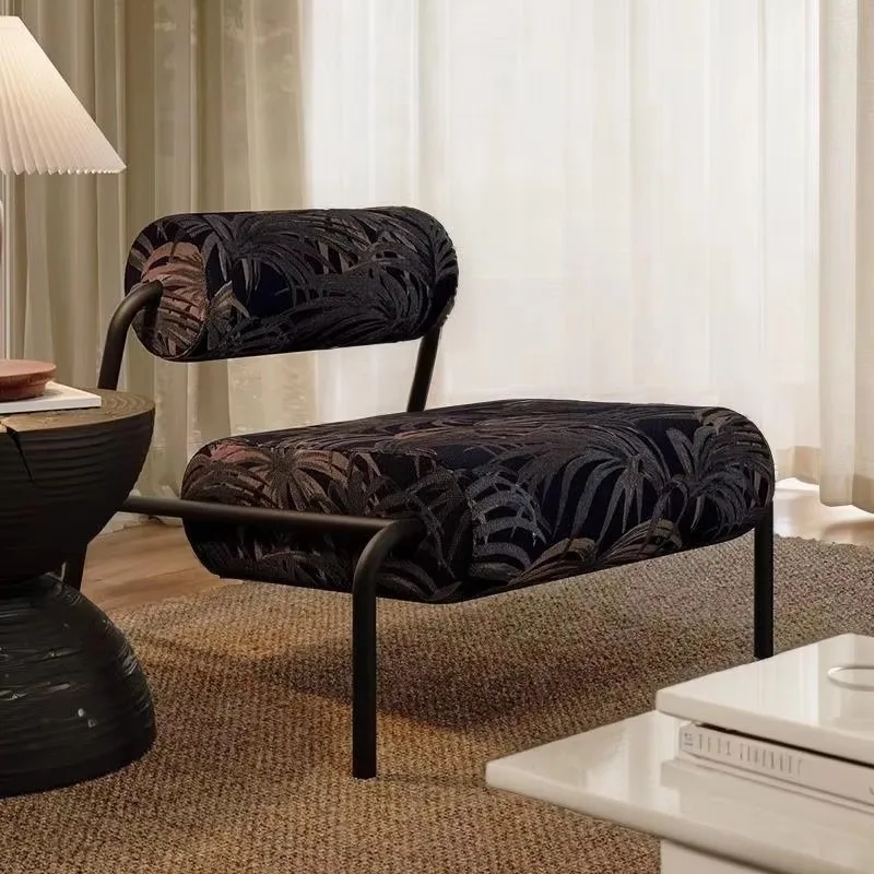 Modern style corduroy single sofa chair with iron frame leisure chair