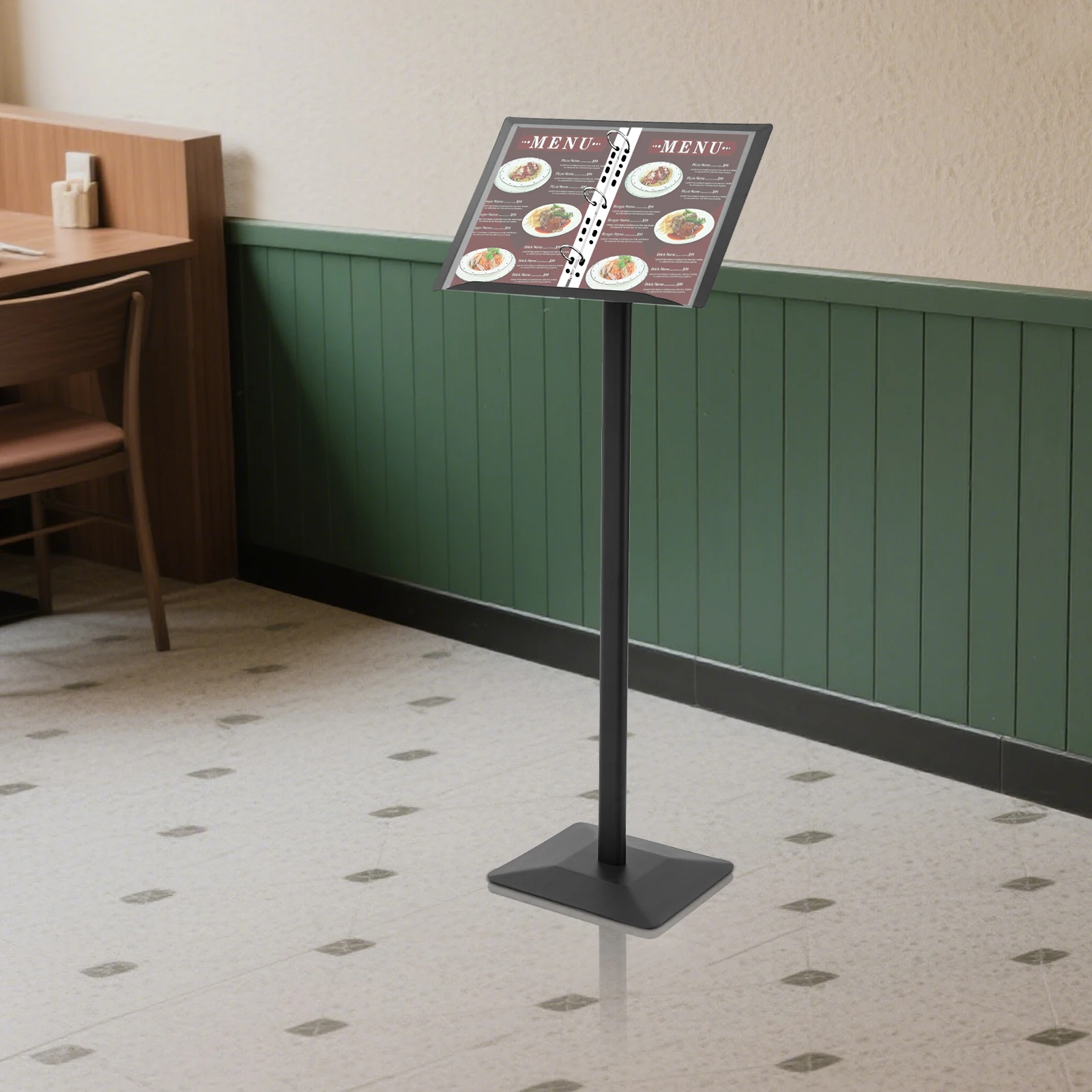 Tempat Menu Berdiri Model A-Frame dengan Binder, Stand Menu Meja untuk Restoran, Papan Spesial Kafe & Display Acara