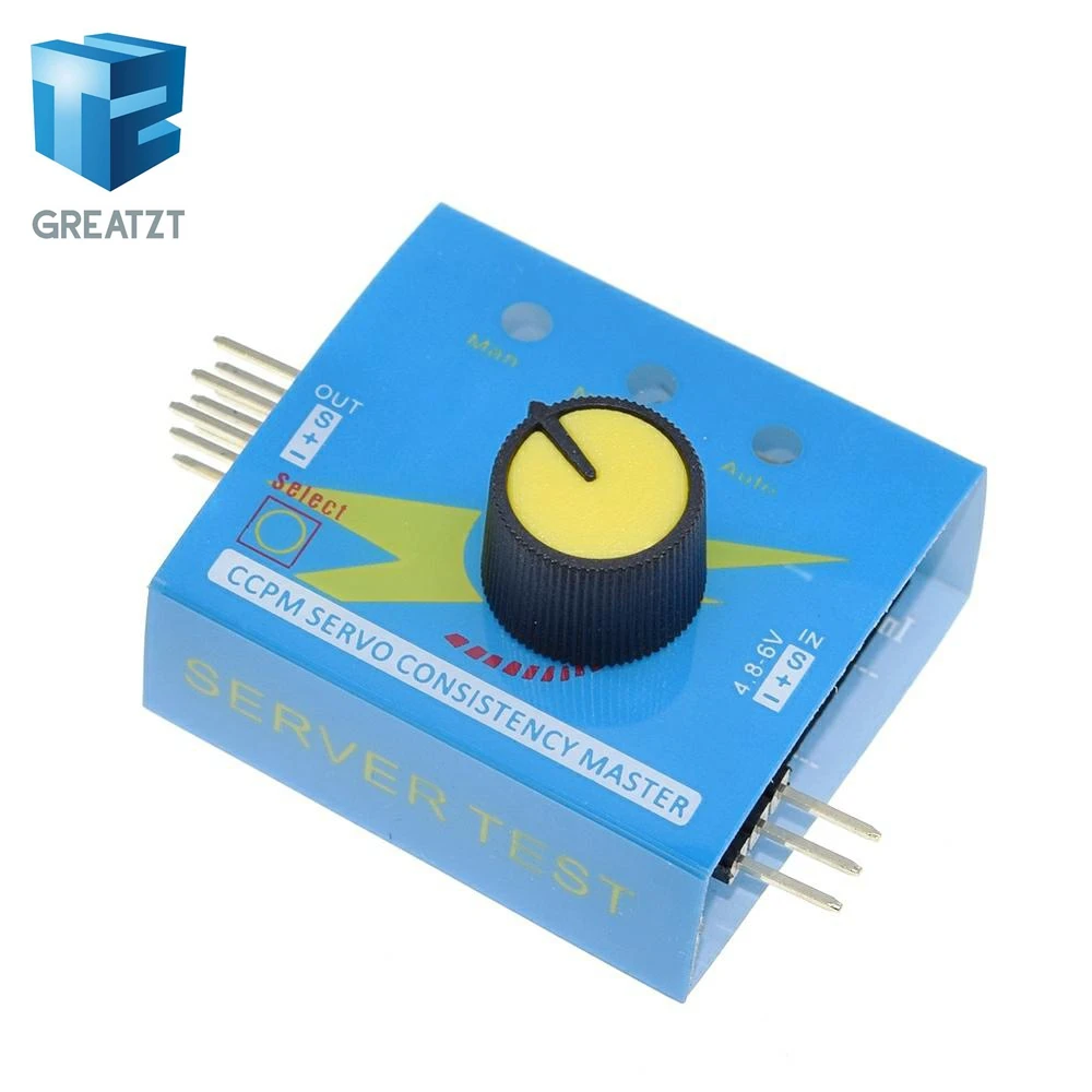 GREATZT Servo Tester Gear Test CCPM Consistency Master Checker 3CH 4.8-6V with Indicator Light