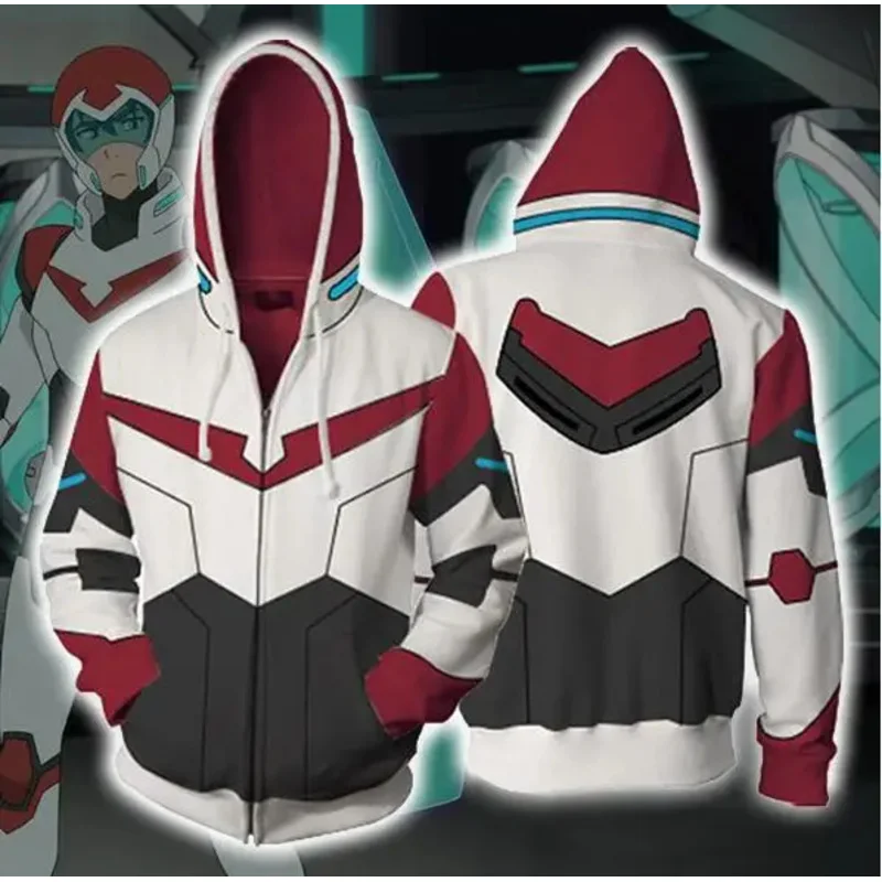 Voltron lendário defensor lança cosplay traje lança capuz jaqueta para trajes de halloween das mulheres dos homens anime hoodie plus size uy120