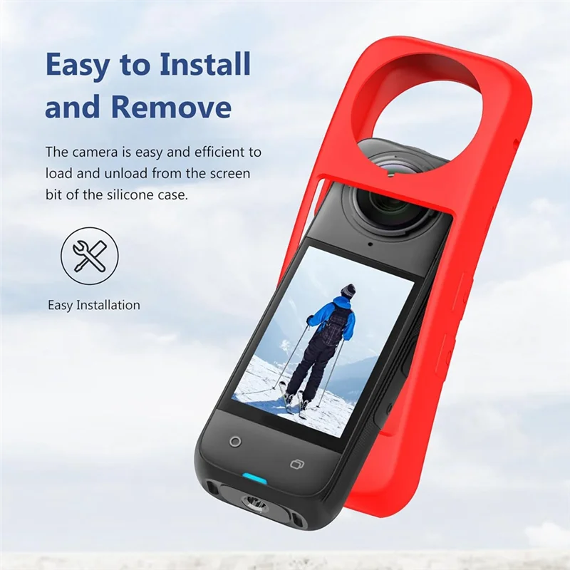 

B50B-Silicone Protective Cover Case Anti-Scratch Camera Protector For Insta 360 X4 Action Camera Accessories