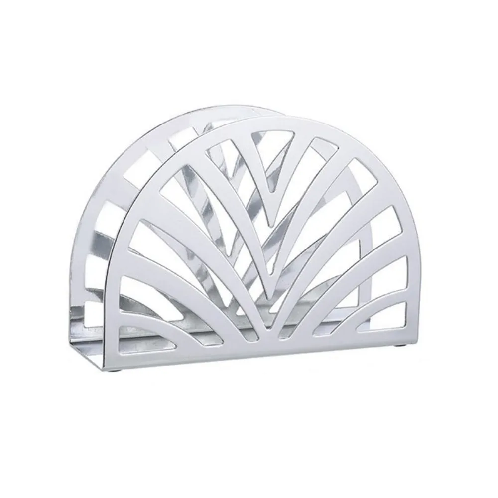 

Non-slip Bottom Iron Art Paper Towel Holder Rust-resistant Hollow Nordic Paper Storage Shelf Decorative Space Saving