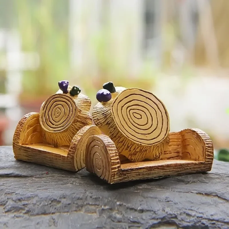 Micro Landscape Accessories Size Tree Stump Stump Resin Double Single Stool Decoration Toy Resin Accessories