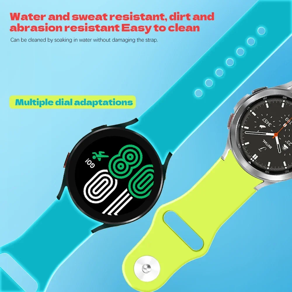 Glow Luminous 20mm Silicone Strap For Samsung Galaxy Watch 5 4 40 44 mm 5 Pro 45mm Sports Bracelet Watch 4 Classic 46 42 mm Band