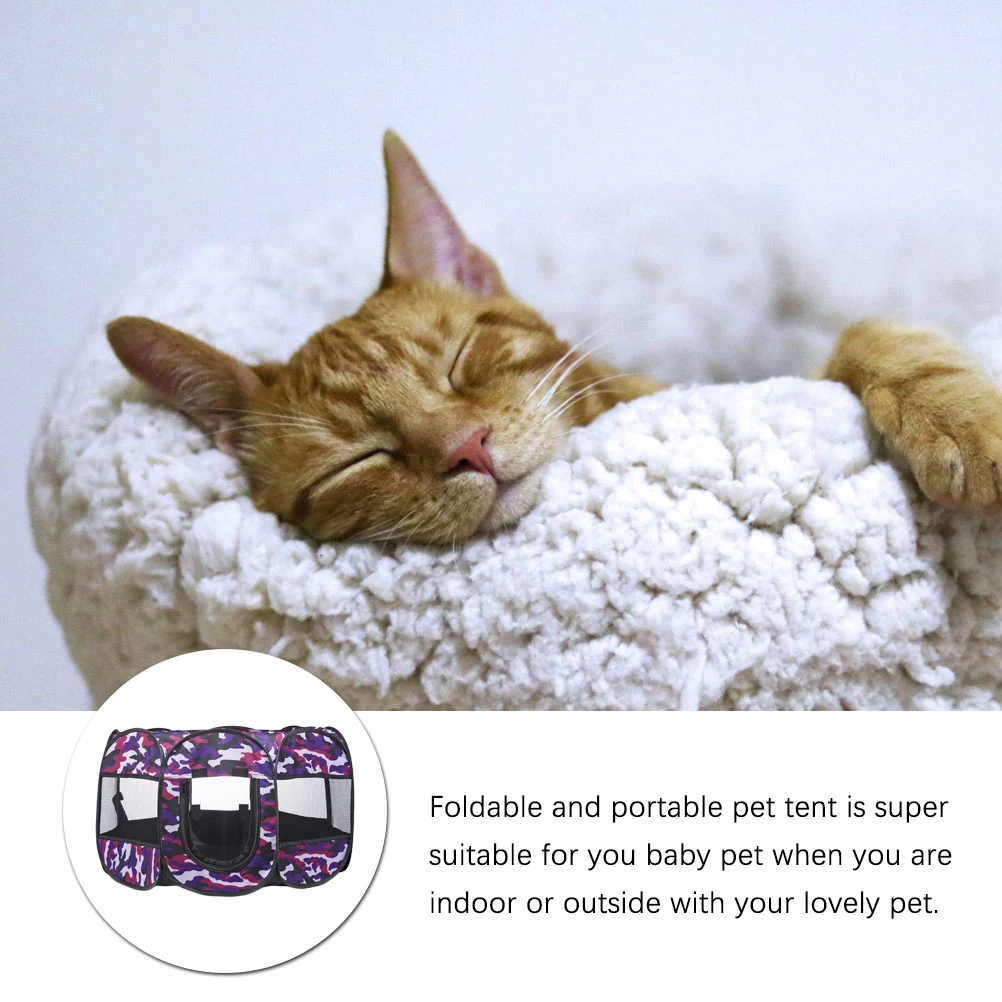 Tenda para animais de estimação cúpula portátil para filhote de cachorro exposição impermeável dobrável interna e externa