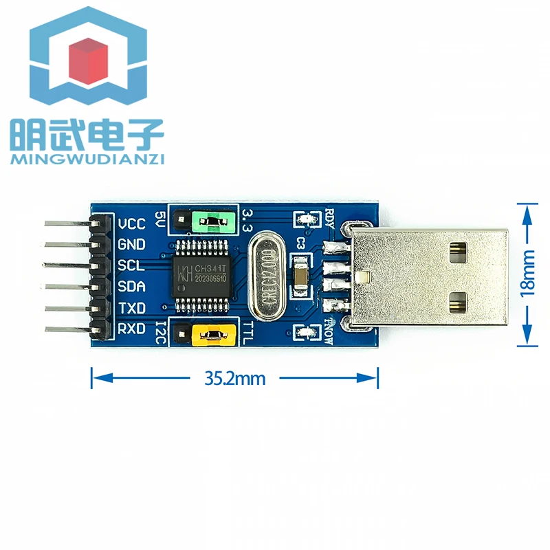 CH341T modulo a doppia funzione di USB Turn I2C IIC UART e USB Turn TTL porta seriale del Microcomputer a chip singolo Downloader
