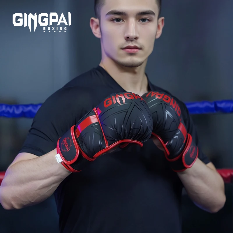 Professional MMA Boxing Gloves Half Finger Sandbag Karate Muay Thai Training Gloves Men Women Thickened Boxing Equipment