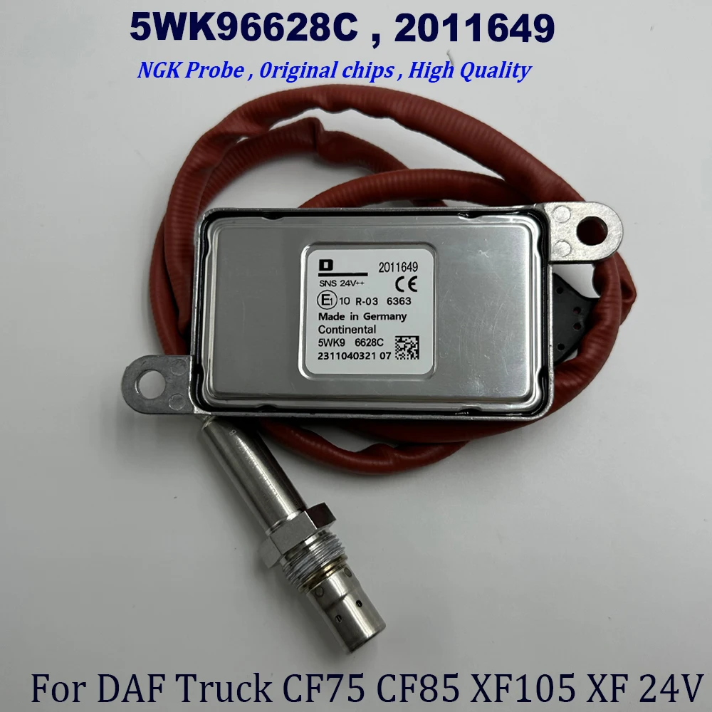 

High Quality Chip 5WK96628C 2011649 Car 24V Nitrogen Nox Oxygen Sensor For NGK Probe For D-AF Truck 1836060 1793379