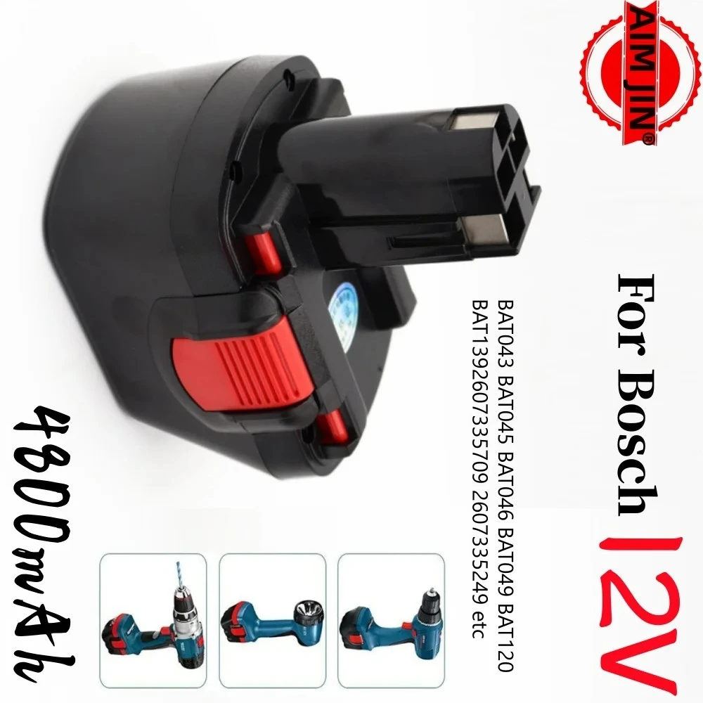 

For BOSCH 12V 4800mah PSR 1200 NiMH battery GSR 12V AHS GSB GSR 12 VE-2 BAT043 BAT045 BAT046 BAT049 BAT120 BAT139