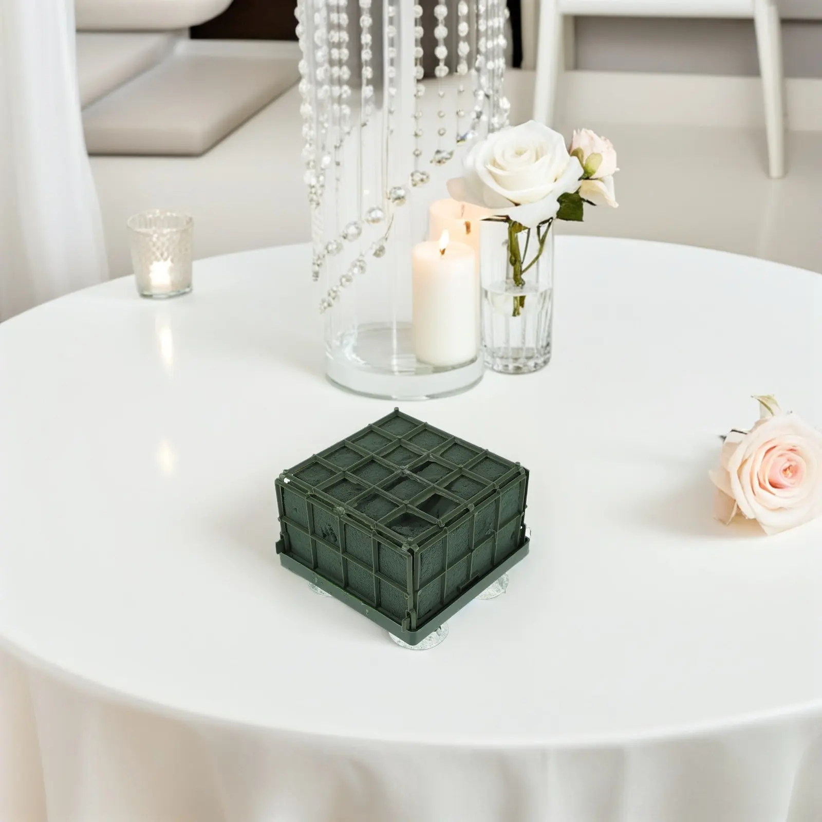 

2Pcs Wedding Car Floral Foam Cage Square Suction Cup Flower Holder Fresh Flower Arrangement Holder Floral Base