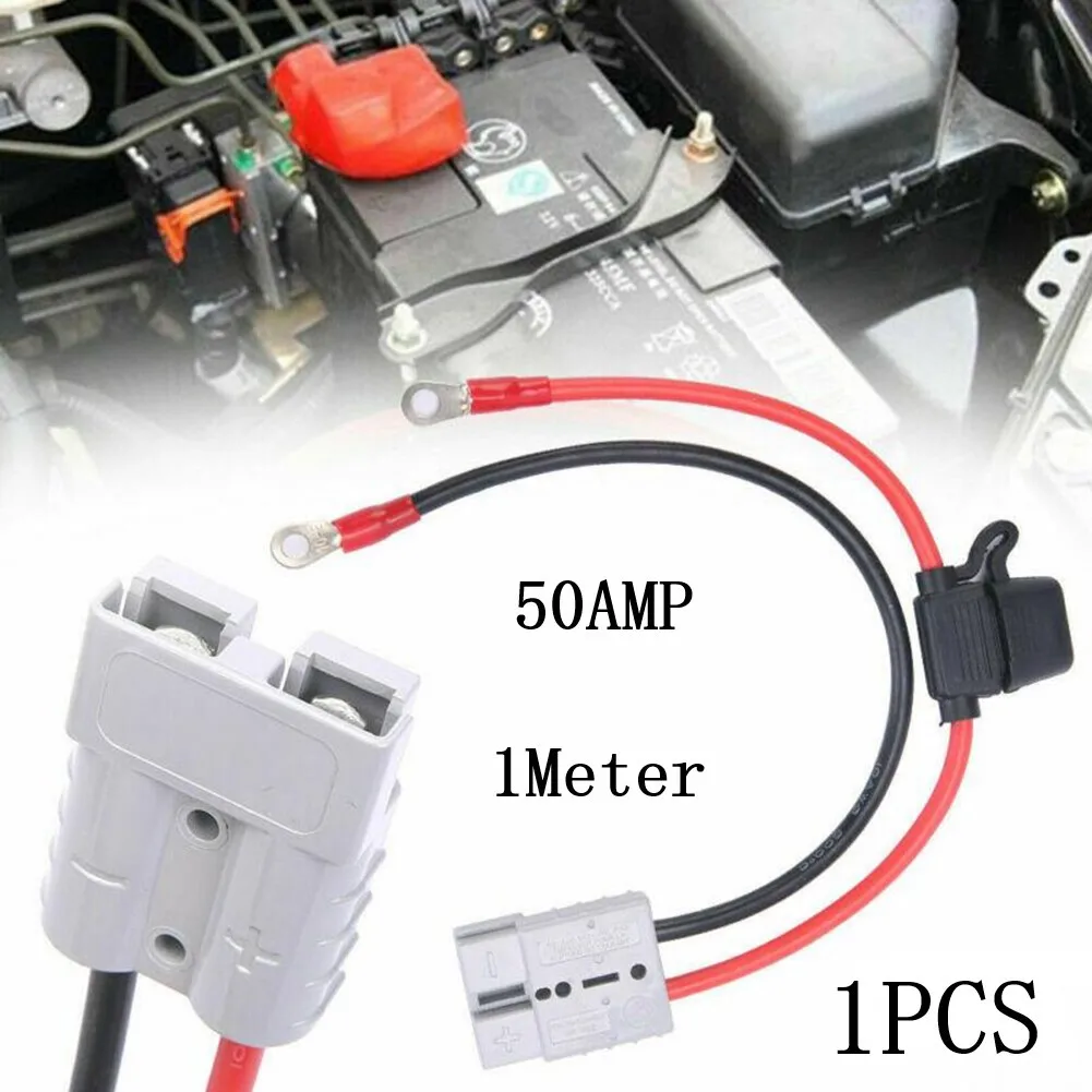 New 50A Wiring Kit Battery Cable Quick Connect Wire 12V 1m/6m For Anderson Type Plug Battery Cable Quick Connect 600V 8AWG Kit